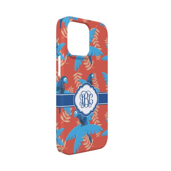 Custom Blue Parrot iPhone Case - Plastic - iPhone 13 Mini (Personalized)