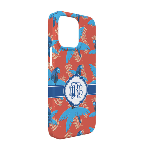 Custom Blue Parrot iPhone Case - Plastic - iPhone 13 Pro (Personalized)