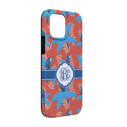 Blue Parrot iPhone Case - Rubber Lined - iPhone 13 (Personalized)
