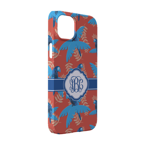 Custom Blue Parrot iPhone Case - Plastic - iPhone 14 (Personalized)