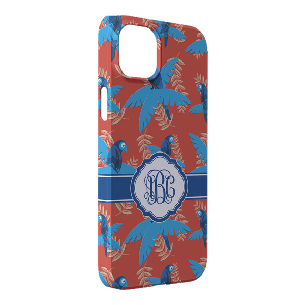 Custom Blue Parrot iPhone Case - Plastic - iPhone 14 Pro Max (Personalized)