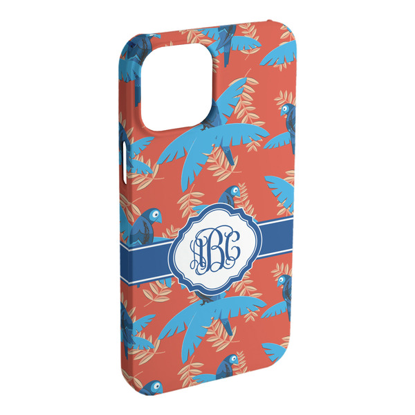 Custom Blue Parrot iPhone Case - Plastic - iPhone 15 Plus (Personalized)
