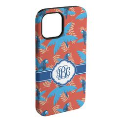 Blue Parrot iPhone Case - Rubber Lined - iPhone 15 Plus (Personalized)