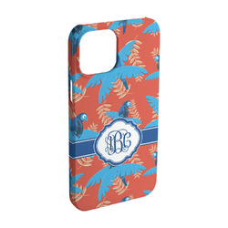 Blue Parrot iPhone Case - Plastic - iPhone 15 Pro (Personalized)
