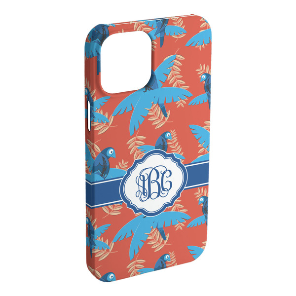 Custom Blue Parrot iPhone Case - Plastic (Personalized)