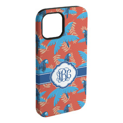 Blue Parrot iPhone Case - Rubber Lined - iPhone 15 Pro Max (Personalized)