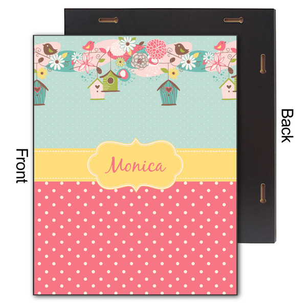 Easter Birdhouses 11x14 Wood Print - Front & Back View