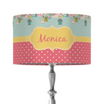 Easter Birdhouses 12" Drum Lamp Shade - Fabric (Personalized)