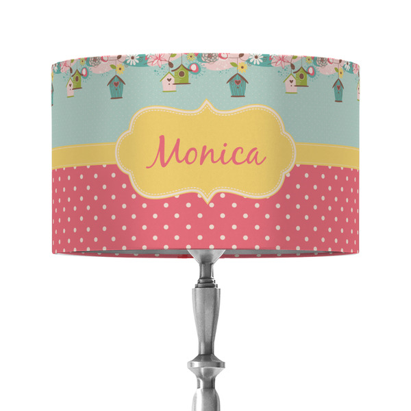 Custom Easter Birdhouses 12" Drum Lamp Shade - Fabric (Personalized)