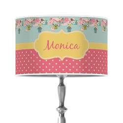 Easter Birdhouses 12" Drum Lamp Shade - Poly-film (Personalized)