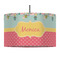 Easter Birdhouses 12" Drum Pendant Lamp - Fabric (Personalized)
