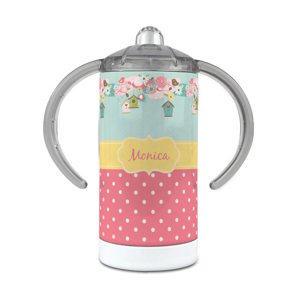 Custom Easter Birdhouses 12 oz Stainless Steel Sippy Cup (Personalized)