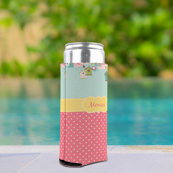 Easter Birdhouses Can Cooler - Tall 12oz - In Context