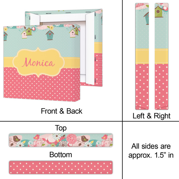 Easter Birdhouses 12x12 - Canvas Print - Approval