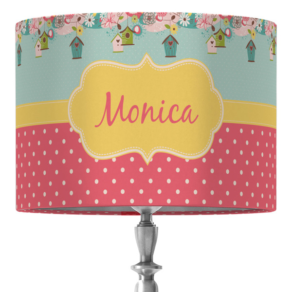 Custom Easter Birdhouses 16" Drum Lamp Shade - Fabric (Personalized)