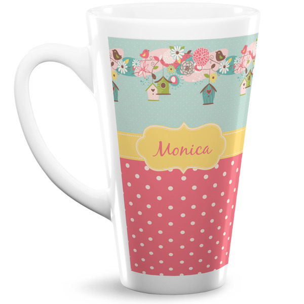 Custom Easter Birdhouses Latte Mug (Personalized)