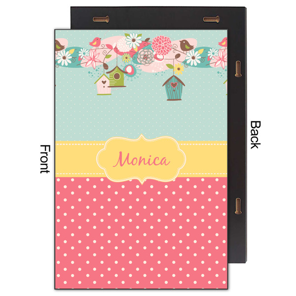 Easter Birdhouses 20x30 Wood Print - Front & Back View