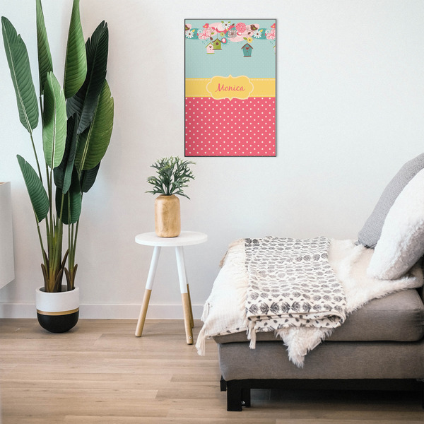 Easter Birdhouses 20x30 Wood Print - In Context