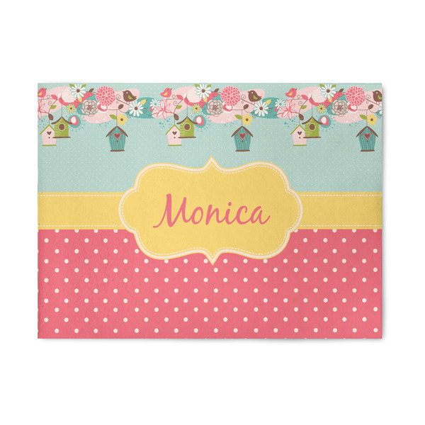 Custom Easter Birdhouses Area Rug (Personalized)