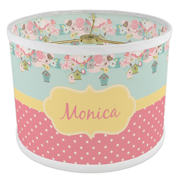 Easter Birdhouses 8" Drum Lampshade - ANGLE Poly-Film