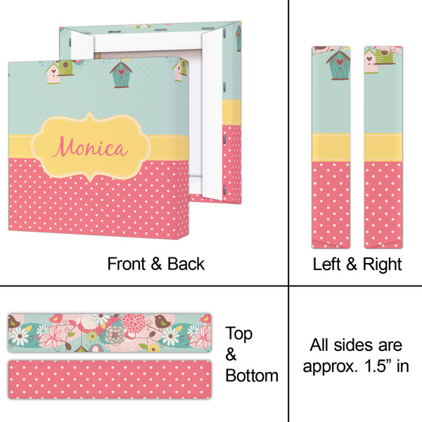 Easter Birdhouses 8x8 - Canvas Print - Approval