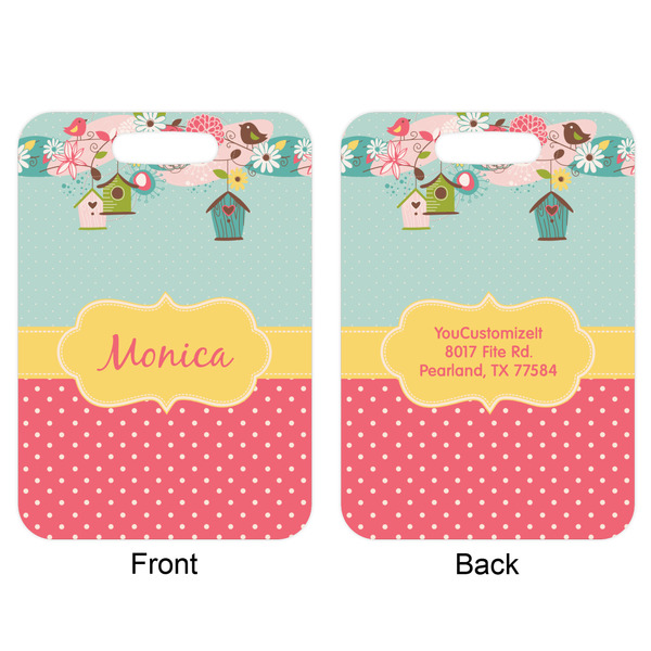 Easter Birdhouses Aluminum Luggage Tag (Front + Back)