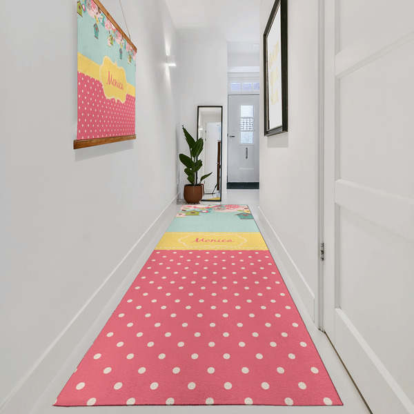 Easter Birdhouses Area Rug Sizes - In Context (vertical)