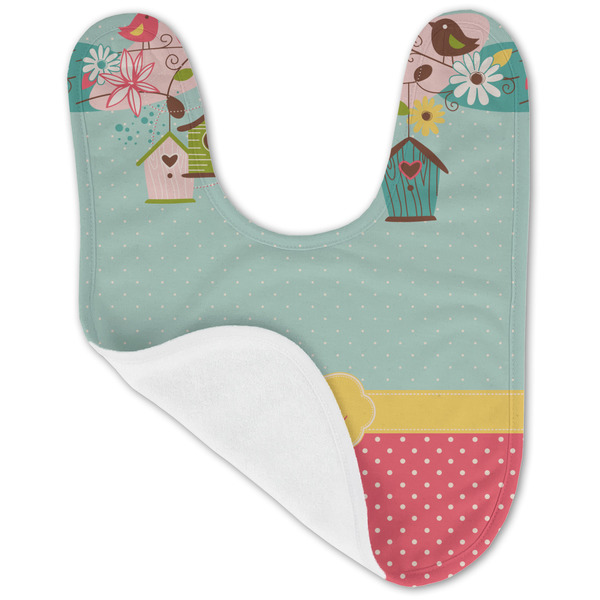 Easter Birdhouses Baby Bib - AFT folded