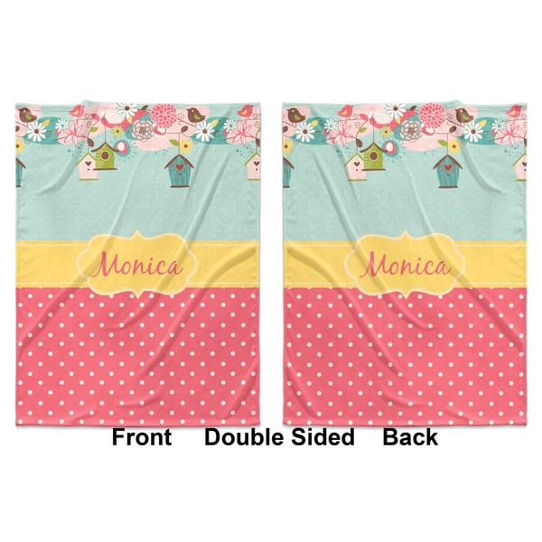 Easter Birdhouses Baby Blanket (Double Sided - Printed Front and Back)
