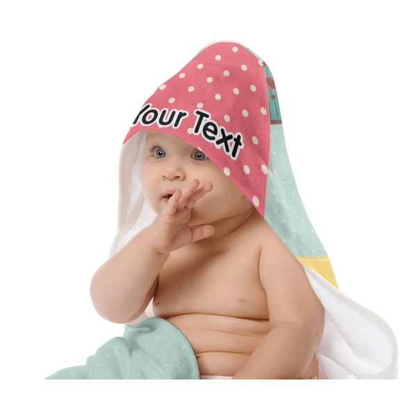 Easter Birdhouses Baby Hooded Towel on Child