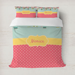 Easter Birdhouses Duvet Cover (Personalized)