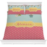 Easter Birdhouses Comforter Set - Full / Queen (Personalized)
