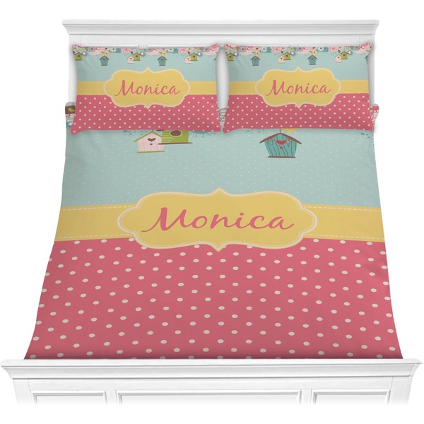 Custom Easter Birdhouses Comforter Set - Full / Queen (Personalized)