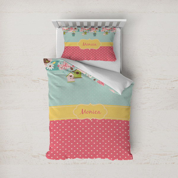 Custom Easter Birdhouses Duvet Cover Set - Twin (Personalized)