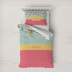 Easter Birdhouses Duvet Cover Set - Twin XL (Personalized)
