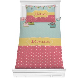 Easter Birdhouses Comforter Set - Twin (Personalized)