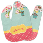 Easter Birdhouses Baby Bib w/ Name or Text