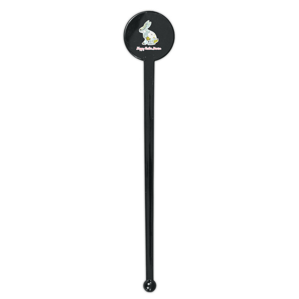 Easter Birdhouses Black Plastic 7" Stir Stick - Round - Single Stick