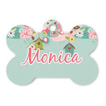 Easter Birdhouses Bone Shaped Dog ID Tag (Personalized)