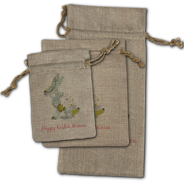 Easter Birdhouses Burlap Gift Bags - (PARENT MAIN) All Three