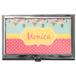 Easter Birdhouses Business Card Case