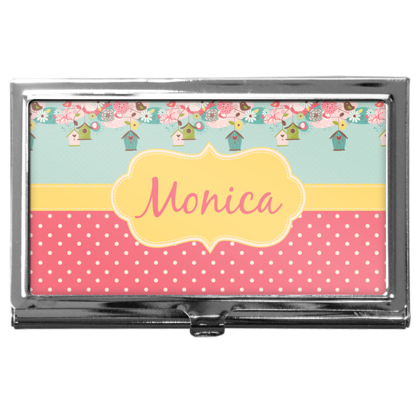 Custom Easter Birdhouses Business Card Case