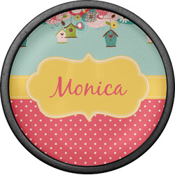 Easter Birdhouses Cabinet Knob (Black) (Personalized)