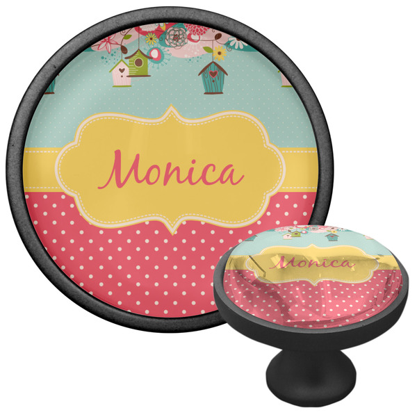 Easter Birdhouses Cabinet Knob - Black - Multi Angle