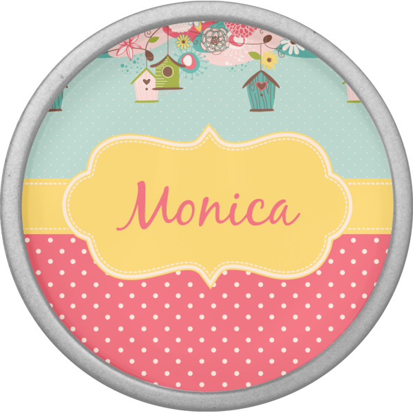 Easter Birdhouses Cabinet Knob - Nickel - Front