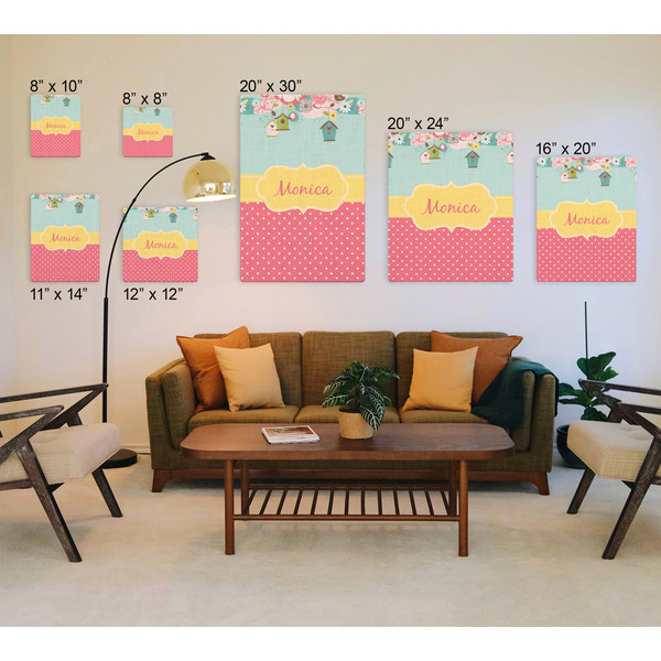 Easter Birdhouses Canvas Prints - Multiple Sizes