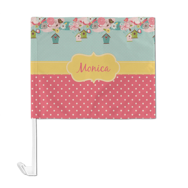 Easter Birdhouses Car Flag - Large - FRONT