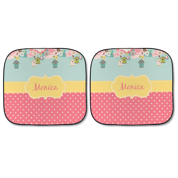 Easter Birdhouses Car Sun Shades - FRONT