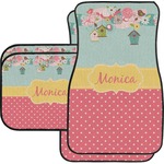 Easter Birdhouses Car Floor Mats Set - 2 Front & 2 Back (Personalized)