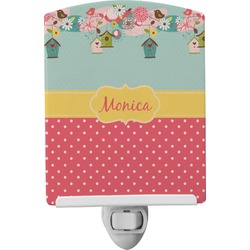 Easter Birdhouses Ceramic Night Light (Personalized)